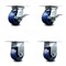 Service Caster 4 Inch Solid Poly Caster Set with Ball Bearing 2 Brakes and 2 Rigid SCC SCC-35S420-SPUB-SLB-2-R-2 - alternate 1